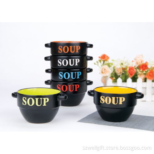 Ceramic Stackable Soup Bowl Set